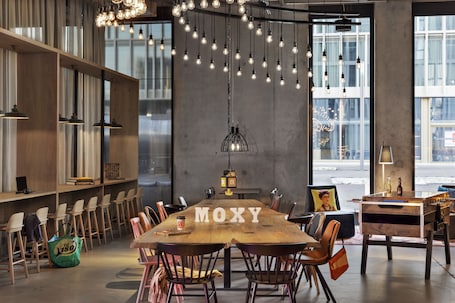 Lobby sitting area. Moxy Bern Expo