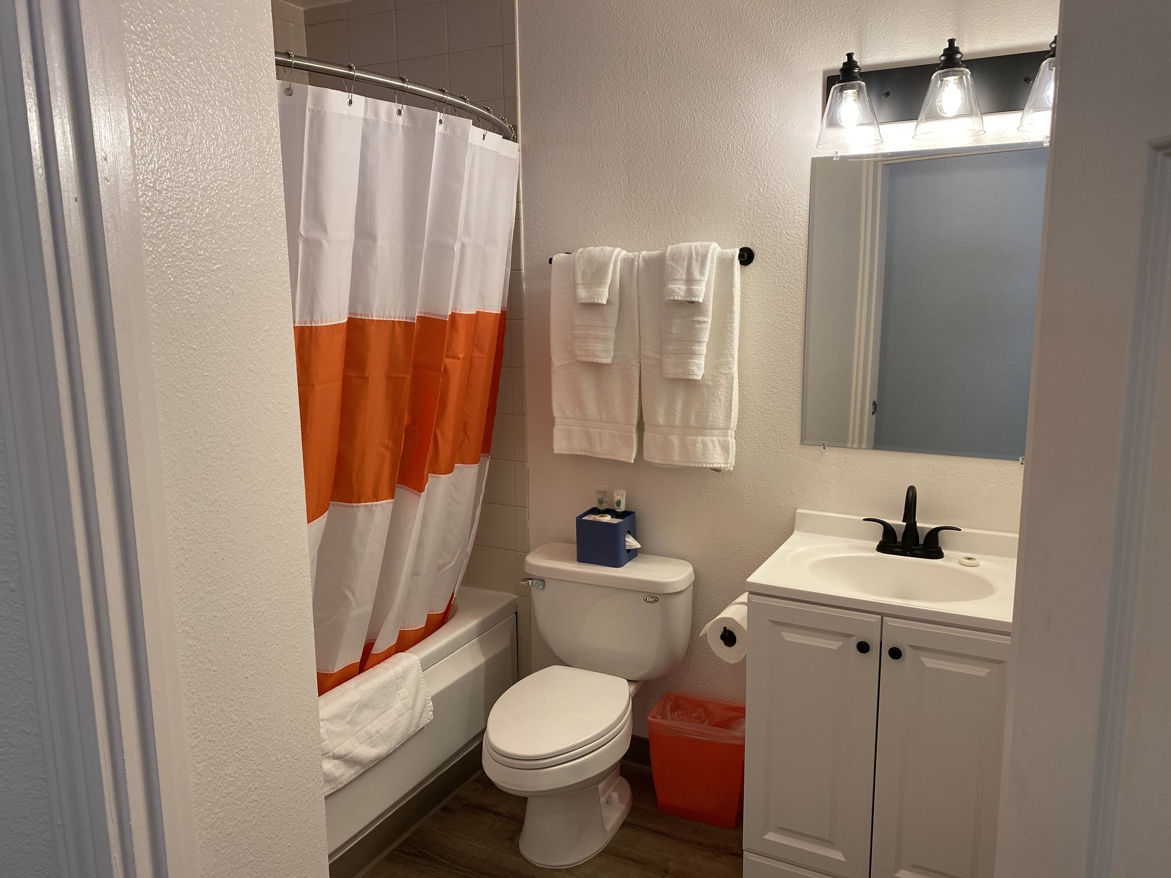 free toiletries, towels, soap, shampoo