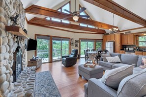 TV, fireplace, DVD player