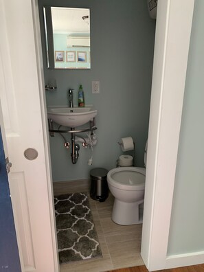 Shower, hair dryer, towels, soap - Private Tiny Guest House Near Downtown (Hendersonville)