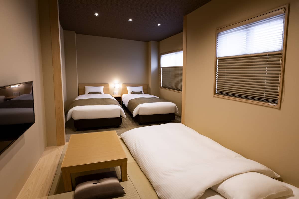 Economy Twin Room with Tatami | Down duvets, desk, free WiFi, bed sheets
