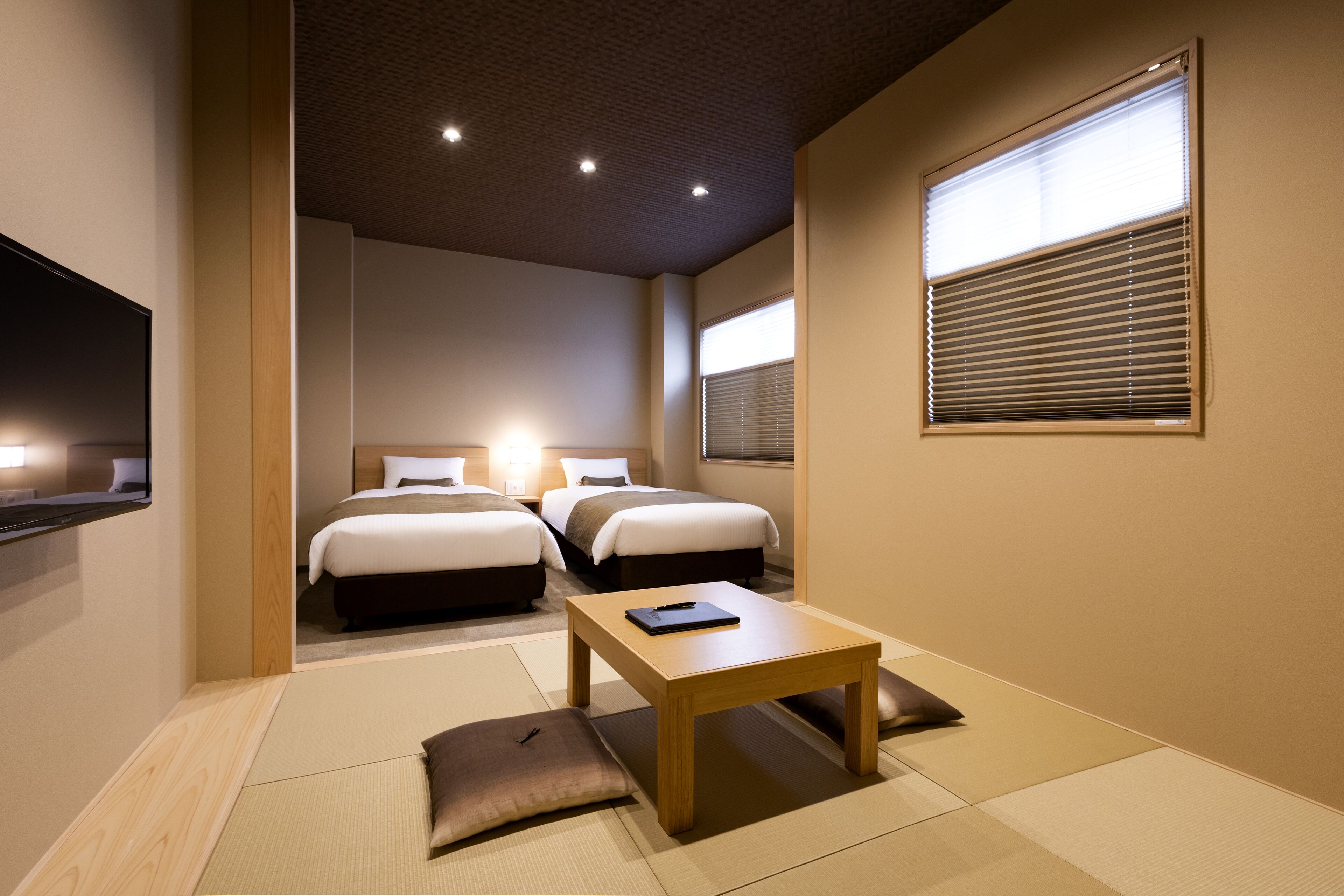 Economy Twin Room with Tatami | Down comforters, desk, free WiFi, bed sheets