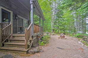 Exterior detail - Rustic + Modern Home w/Fire Pit on Tower Pond! (Onaway)