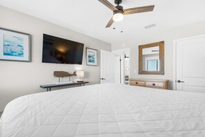 2 bedrooms, iron/ironing board, free WiFi, bed sheets - 🌴Across From Beach-2 Pools-Remodeled-Balcony with Views-FinView🌴 (Panama City Beach)