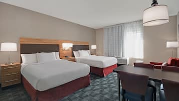 In-room safe, iron/ironing board, travel crib, free wired internet