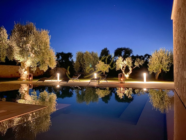 Außenpool, Liegestühle