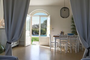 Villa, 4 Bedrooms | Living area | 32-inch TV with digital channels - TD Dimora del Giglio with Organic Garden with Pool (Ostuni)