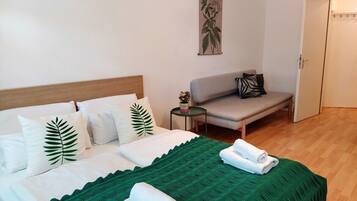 1 Schlafzimmer, Bügeleisen/Bügelbrett, kostenloses WLAN, Bettwäsche
