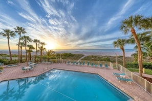 A heated pool