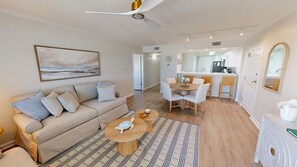 Condo, 3 Bedrooms | Living area - Seacrest 701AB is a 3 BR Gulf front on Okaloosa Island by RedAwning (Fort Walton Beach)