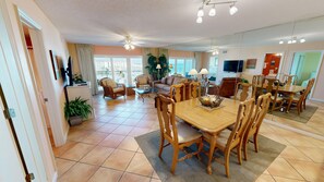 Condo, 2 Bedrooms | Dining - Seacrest 605 is a 2 BR Gulf Front on Okaloosa Island by RedAwning (Fort Walton Beach)