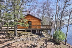 Exterior - Newly remodeled lakeside cottage on Little Saint Germain Lake on snowmobile trai (St. Germain)