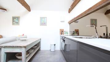 Fridge, oven, stovetop, dishwasher