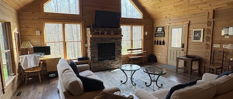 TV connectée, cheminée, Netflix, Hulu