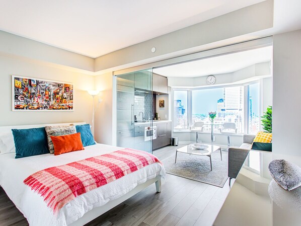 1 chambre, fer et planche à repasser, Wi-Fi, literie fournie