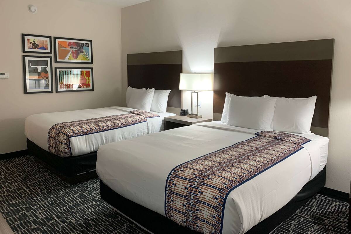 Room, 2 Queen Beds, Accessible, Non Smoking (Tub with Grab Bars) | Desk, iron/ironing board, free WiFi, bed sheets