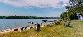 Dog-Friendly Lakefront, w/Free WiFi, Patio, Deck/Dock, & Rustic Water Views