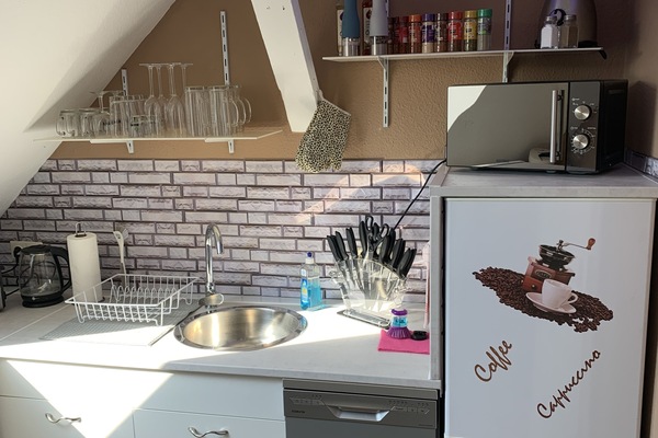 Frigorifero, microonde, forno, piano cottura