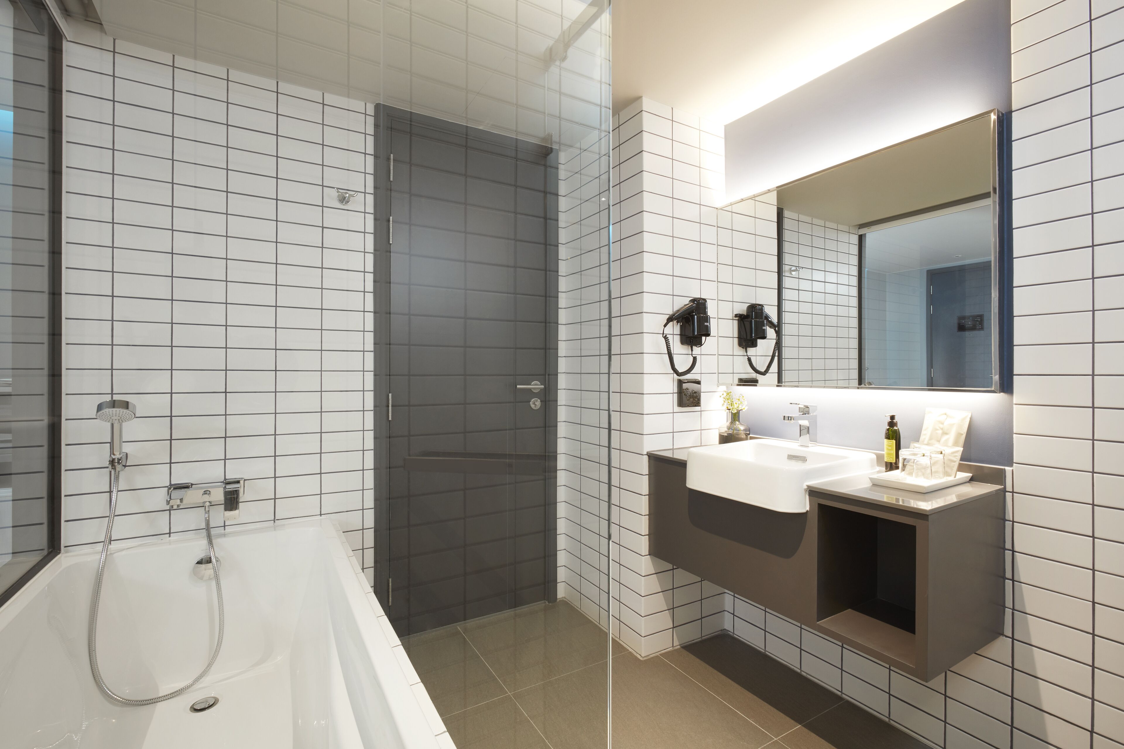 free toiletries, hair dryer, slippers, bidet