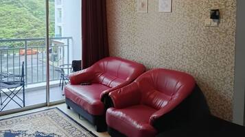 Een flatscreentelevisie