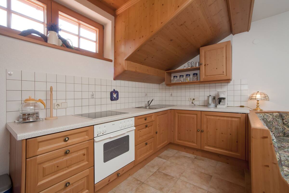 Apartment, 1 Bedroom (Alpenrose) | Private kitchen | Full-sized fridge, oven, stovetop, dishwasher