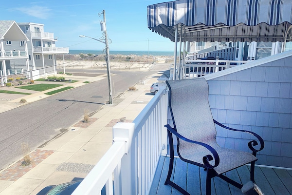 Watch the waves crash while sitting on the deck