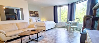 Open Plan Living Area | 2 Q Beds | Full Kitchen | Walk to Ski Lifts