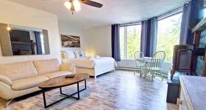 Open Plan Living Area | 2 Q Beds | Full Kitchen | Walk to Ski Lifts