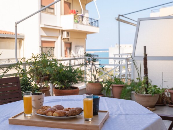 Apartament de luxe, 1 dormitori, balcó, orientació mar | Terrassa o pati