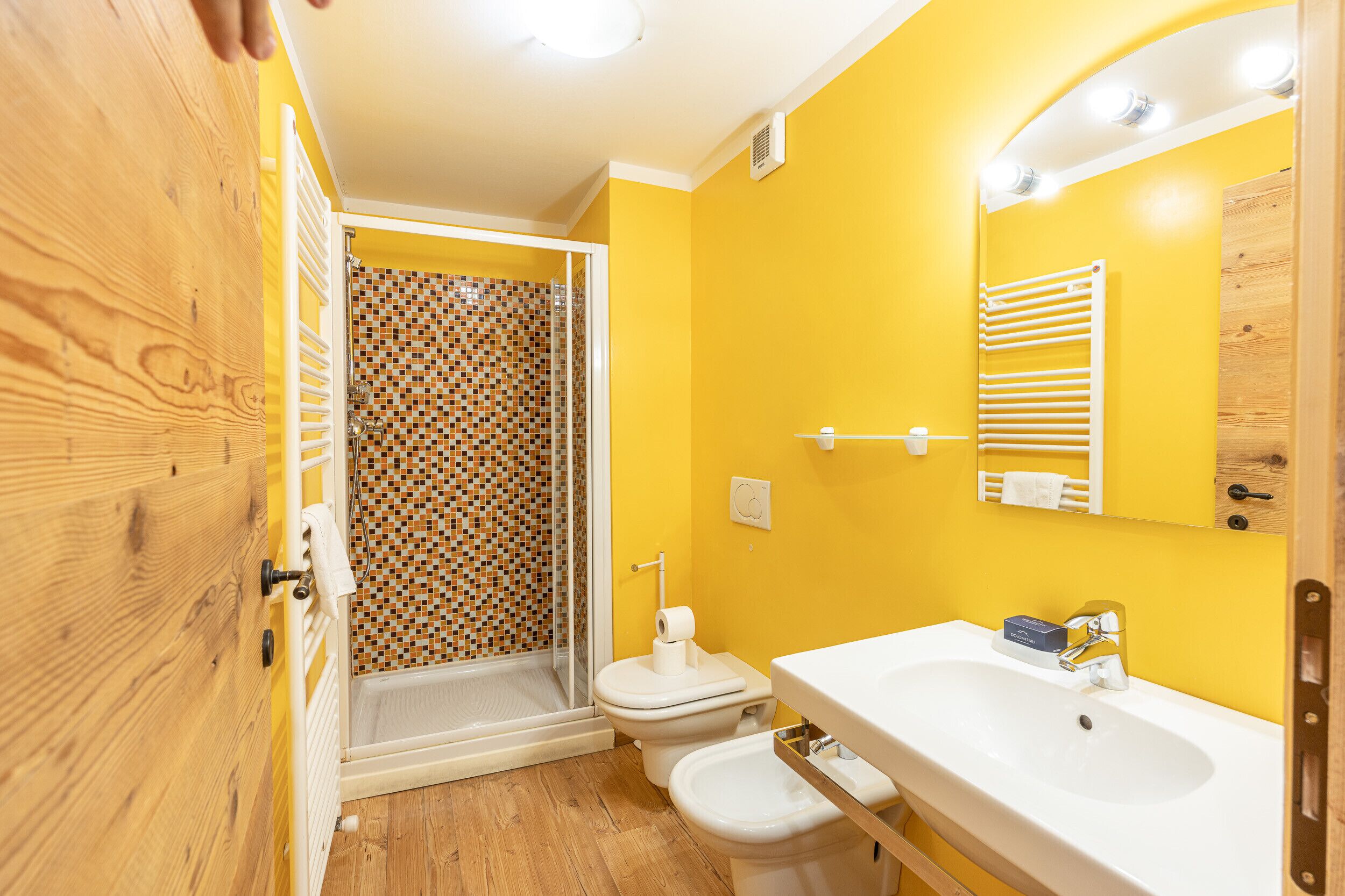 Dusj, hårføner og håndklær