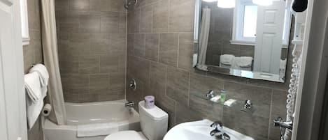 Free toiletries, hair dryer, towels, soap