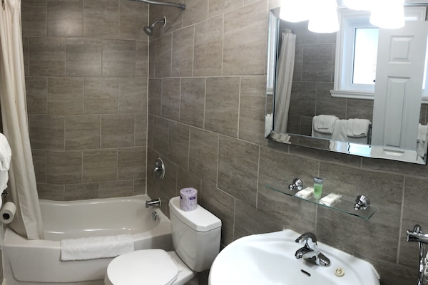 Free toiletries, hair dryer, towels, soap