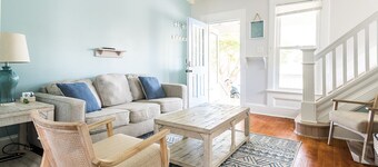 Across from the park and 2 blocks from beach & restaurants- LEFT side of duplex