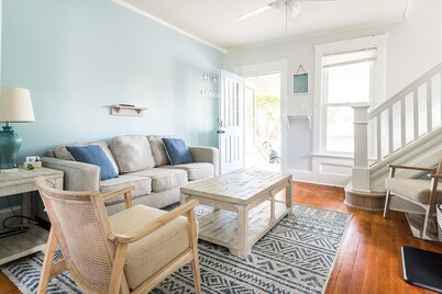 Across from the park and 2 blocks from beach & restaurants- LEFT side of duplex