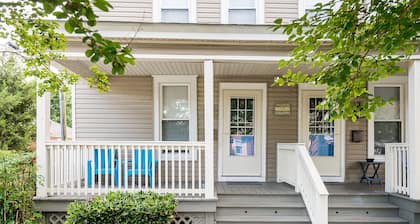Across from the park and 2 blocks from beach & restaurants- LEFT side of duplex