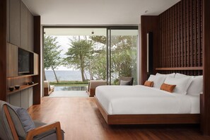1 Bedroom Beach Front Villa | Literie hypoallergénique, minibar, coffres-forts dans les chambres