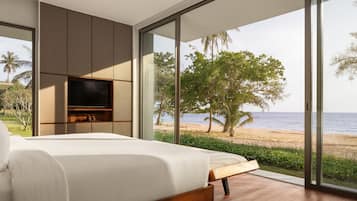 2 Bedroom Beach Front Villa | 4 slaapkamers, hypoallergeen beddengoed, een minibar