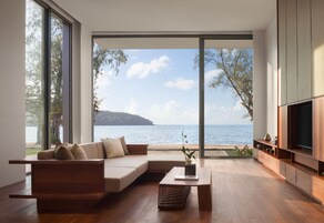 4 br beach pool villa | Living area | 40-inch flat-screen TV with satellite channels, TV