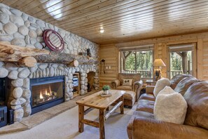 Fernseher, Kamin, DVD-Player