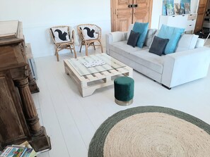 Televisión, chimenea y libros