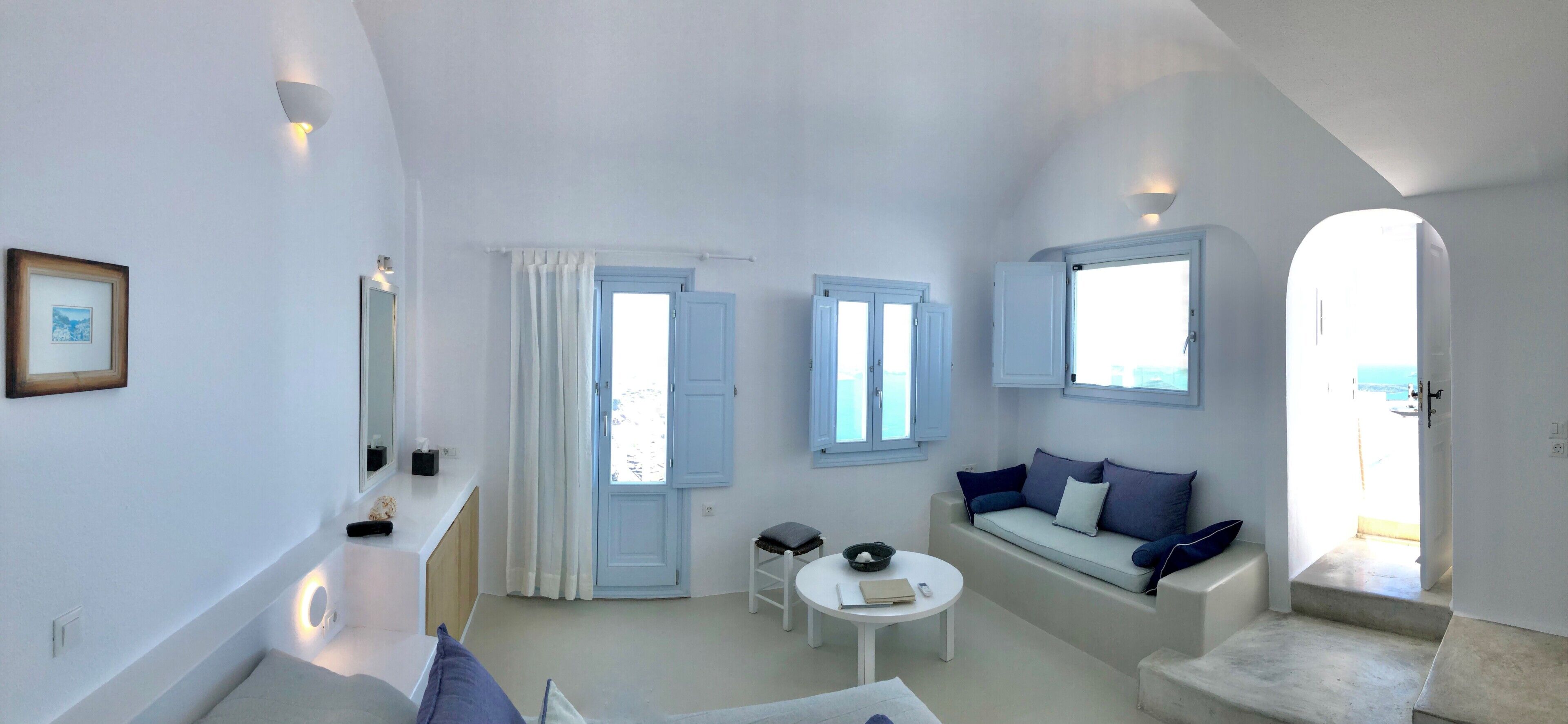 蜜月雙人房, 私人泳池, 海景 | 起居區