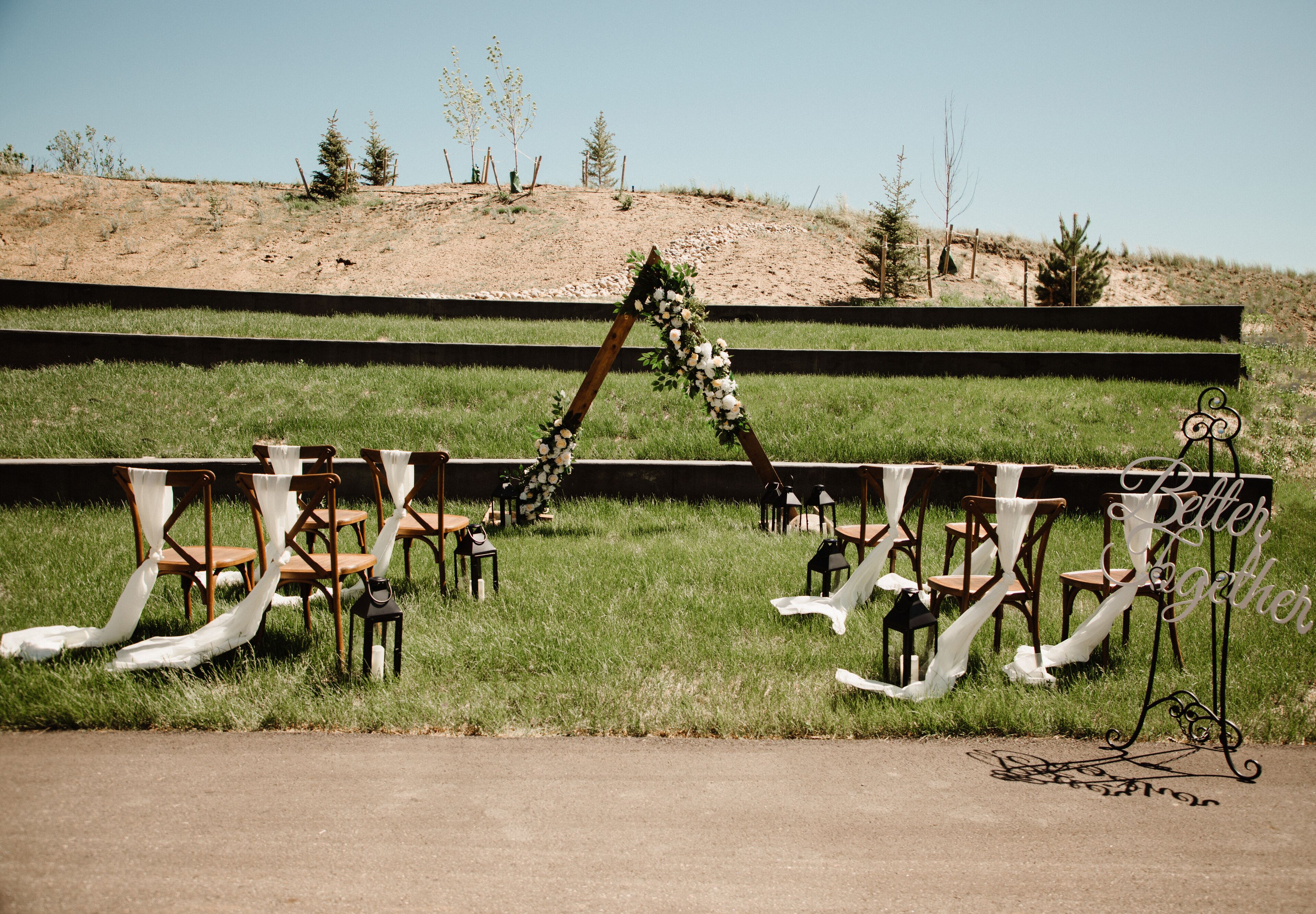 outdoor wedding area