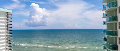 On the beach, white sand