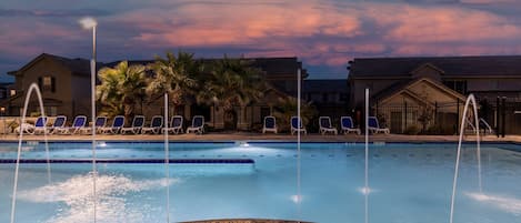 A heated pool