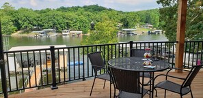 Outdoor dining - 4 BD 3.5 BA Lighthouse No 23 Newly Built Lakefront Home in Heart of Osage Beach! (Osage Beach)