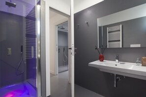 Dusche, Whirlpool, Haartrockner, Bidet