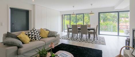 Télévision, cheminée