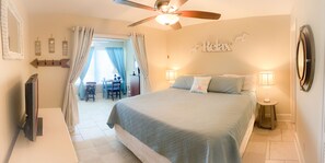 2 bedrooms, desk, iron/ironing board, travel crib