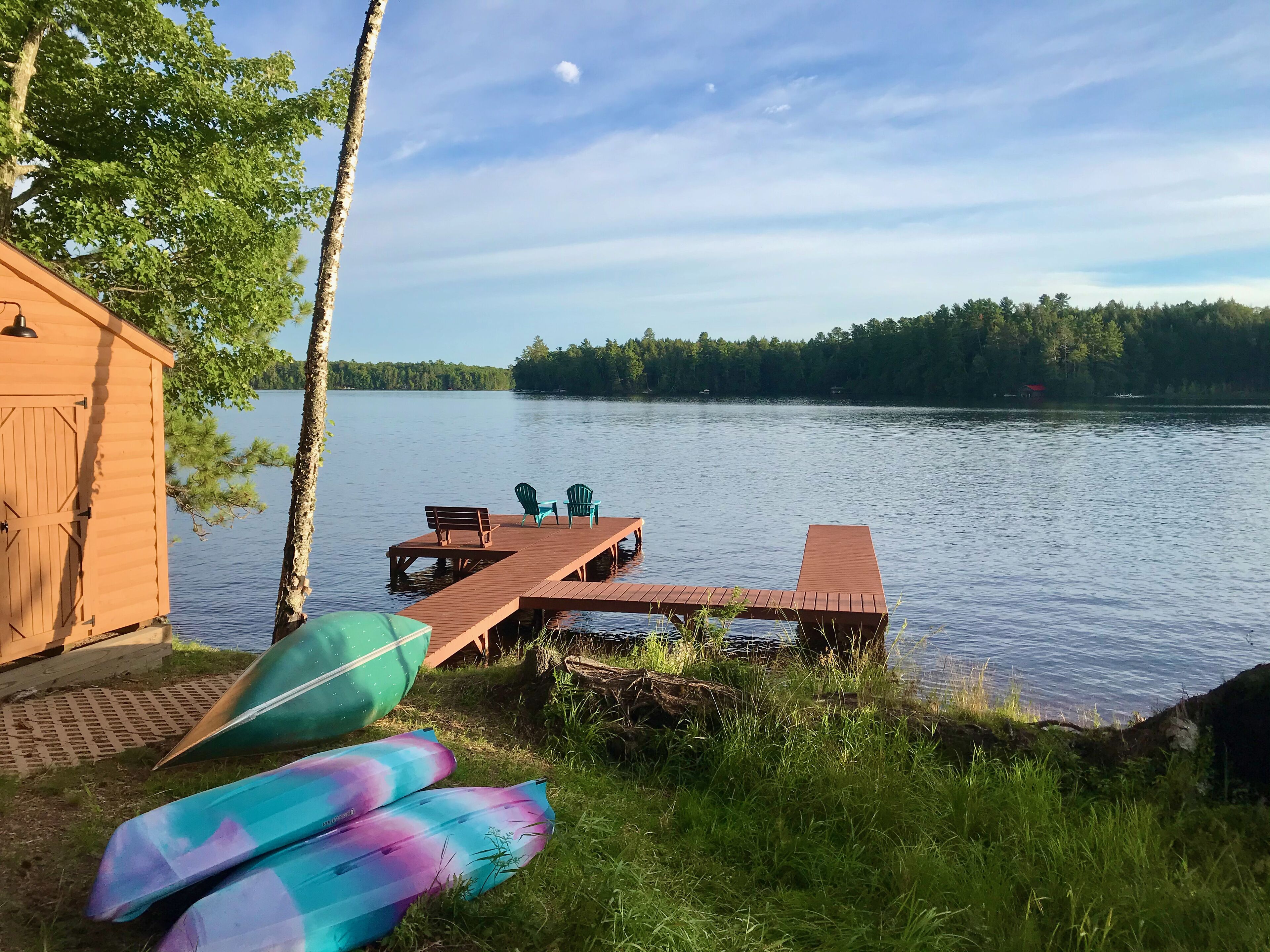 Three Lakes Chain! Lakefront Cabin with Private Dock/Gameroom/Firepit/Kayak/SUP