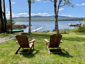 Property grounds - Camp Chuck-a-luck - Nice log cabin with flat lawn to waterfront (Rangeley)